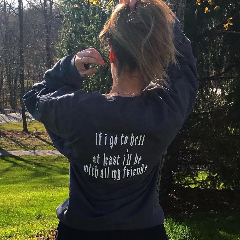 Grunge crew neck sweater